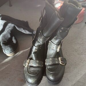 Jimmy Choo Black Leather Boots